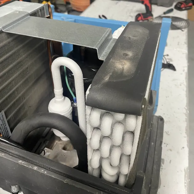 dehumidifier being repaired